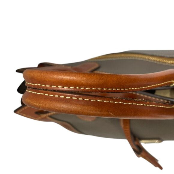 Dooney & Bourke Pebble Grain Elephant Gray and Brown Satchel Handbag 🐘 ❤️ - Picture 10 of 14